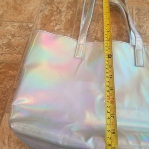 Iridescent Pleather shopping bag